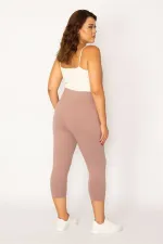 Kadın Bebe Mavisi Pamuklu Kumaş Tayt Kapri  65N34124