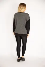 Kadın Siyah Baskı Detaylı İki Renkli Tunik 65N35209