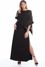 Kadın Bordo Payet İşli Abiye Elbise 65N14379