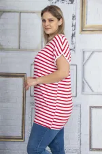 Kadın Kırmızı Sırt Detaylı Viskon Bluz 65N22833