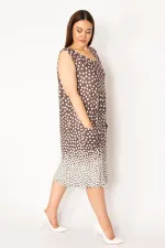 Kadın Renkli Cepli Tunik Elbise 65N33218