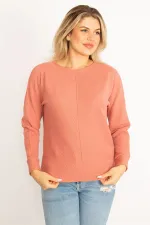 Women's Powder Self-Striped Sweater 65N34557