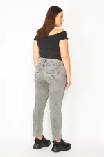 Kadın Füme Yıkama Efektli 5 Cepli Kot Pantolon 65N29867