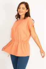 Kadın Oranj Tünel Bağcıklı Düşük Kollu Tunik 65N34793