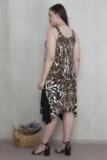 Kadın Leo Leopar Desenli  Askılı Elbise 65N17141