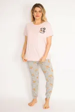 Ensemble pyjama de maternité coloré pour femme, pantalon et chemisier 65N35198