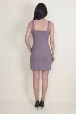 KALIN ASKI CEP DETAYLI ELBİSE