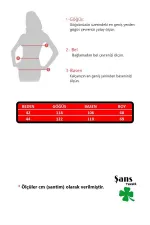 Kadın Büyük Beden Bebe Mavisi İçi Şardonlu 3 İplik Kumaş Kapşonlu Sweatshirt 65N37575