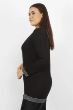 Kadın Siyah Sim Detaylı Bluz 65N19613