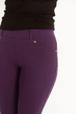 Kadın Antrasit Ön Süs Cep Ve Arka Cepli Tayt 65N34862