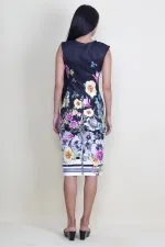 V-NECKED FLORAL PATTERNED DRESS