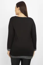 Kadın Siyah Sim Detaylı Bluz 65N19613