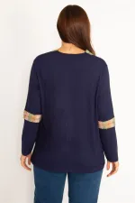 Kadın Haki Dantel Detaylı Bluz 65N34647