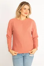 Women's Powder Self-Striped Sweater 65N34557