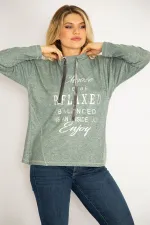 Kadın Yeşil Yakası Kuşgözü Bağcıklı Omuzları Ve Önü Taş Detaylı Tunik 65N34821