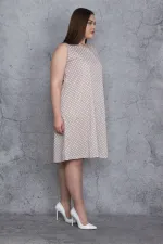 Kadın Vizon Puan Desenli Elbise 65N24477