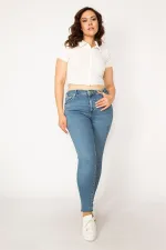 Kadın Mavi 5 Cep Skinny Jean Pantolon 65N33761