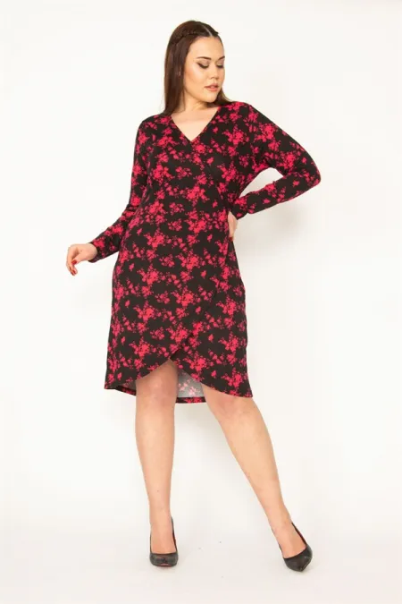 KADIN SİYAH ETEK KISMI ANVELOP ELBİSE