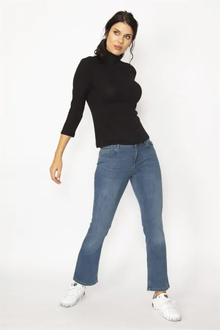 WOMEN'S NAVY BLUE 5 POCKET JEANS