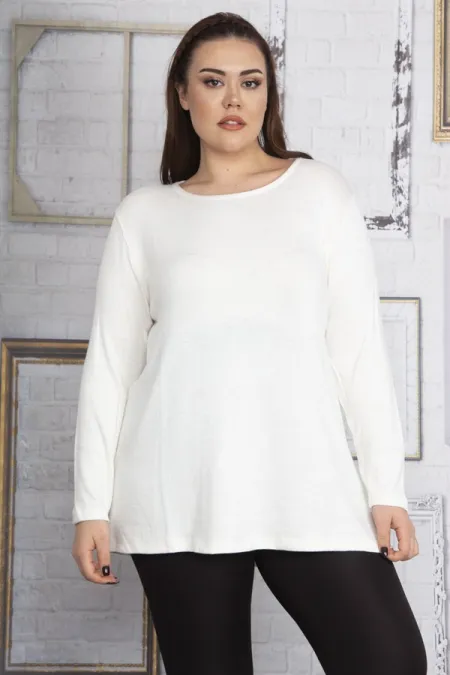 Kadın Kemik Bisiklet Yakalı Viskon Tunik 65N22869