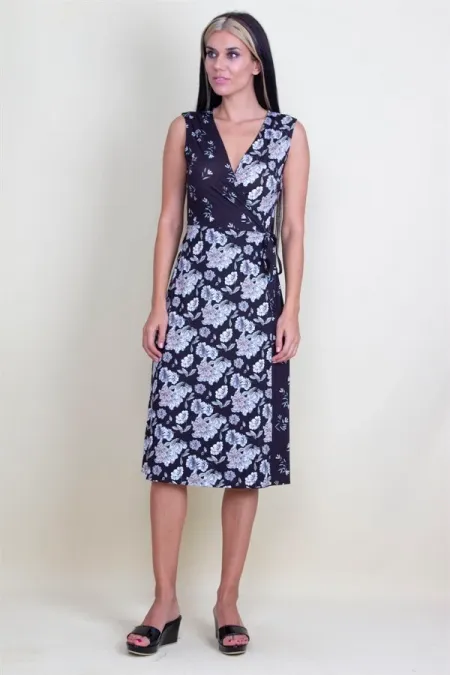 Robe portefeuille à motifs floraux