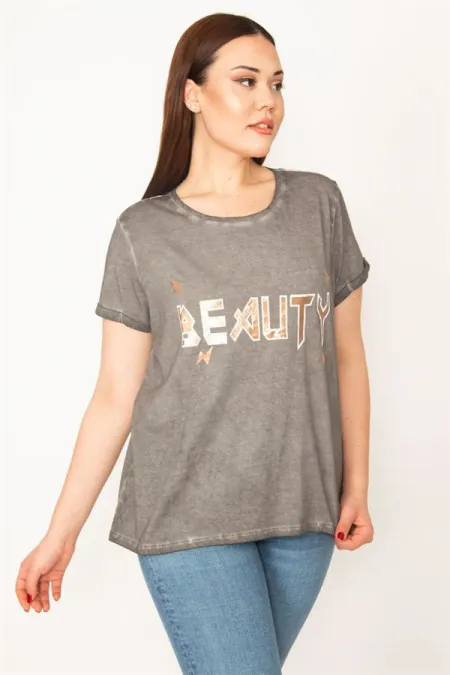 KADIN FÜME YIKAMALI KUMAŞ LAK BASKILI BLZ