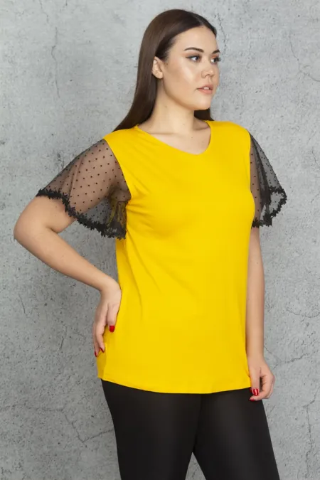 Kadın Kırmızı Dantel Detaylı Bluz 65N23383