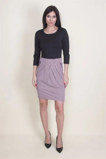 WOMEN'S BLACK ZIPPERED DRESS