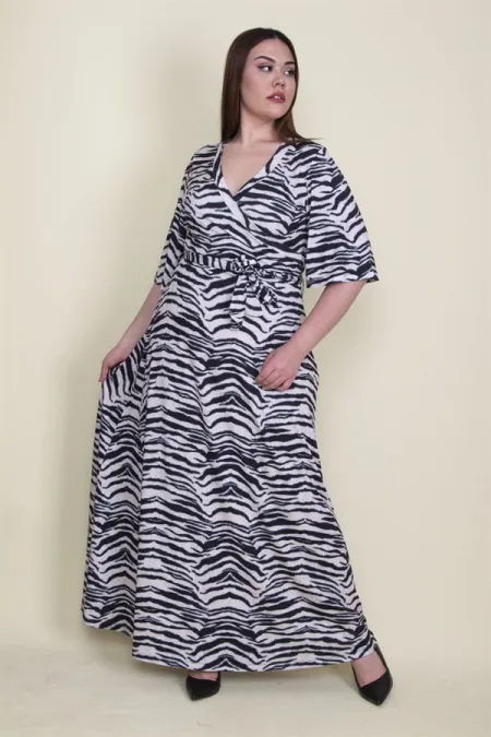 KADIN VİZON ANVELOP YAKALI ELBİSE