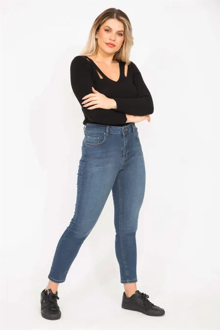 Kadın Lacivert 5 Cepli Skınny Kot Pantolon 65N35272