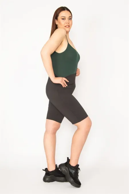 KADIN SİYAH TOPARLAYICI ŞORT TAYT