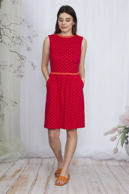 ROBE À POIS FUJYA POUR FEMME AVEC POCHE DÉTAILLÉE