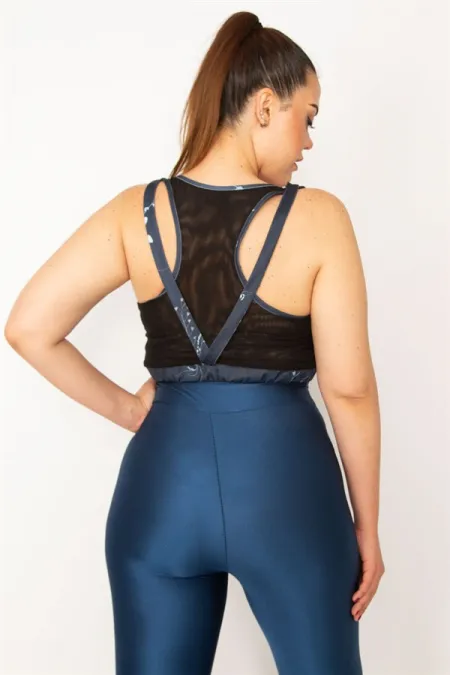 Kadın İndigo Sırt Detaylı Crop Bistüer 65N33329