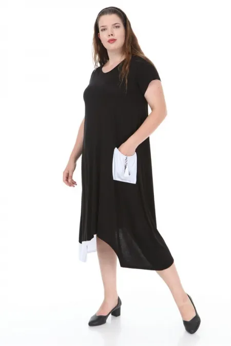 Kadın Haki Cep Detaylı Garnili Elbise 65N23077