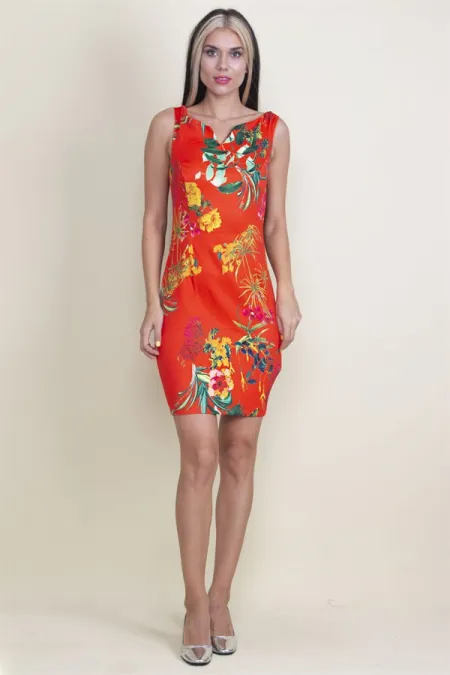 ROBE FLEURIE AVEC COL DÉTAILLÉ