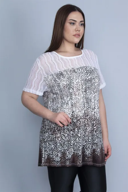 Kadın Kemik Roba Dantelli Bluz 65N23354