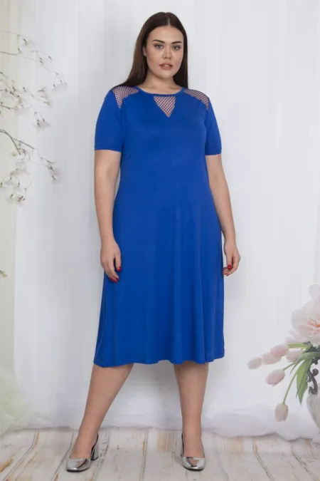 Kadın Haki File Detaylı Viskon Elbise 65N24063