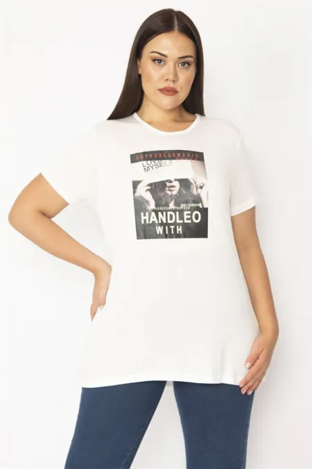 Kadın Kemik Dijital Baskılı Bluz 65N28857