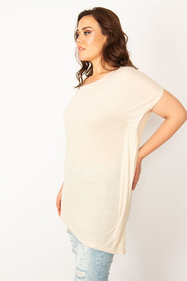 Kadın Vizon Yan Detaylı Bluz 65N33656