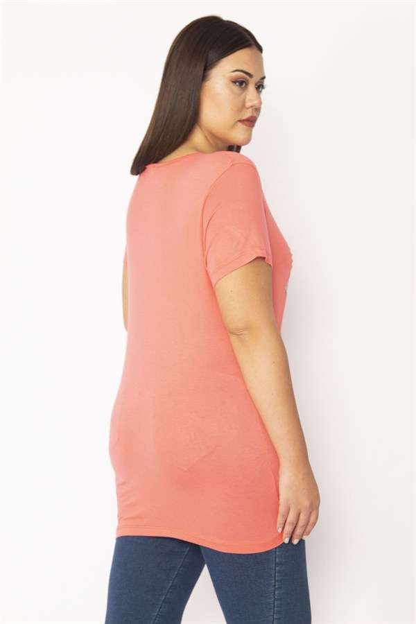 Kadın Pembe Dijital Baskılı Bluz 65N28860