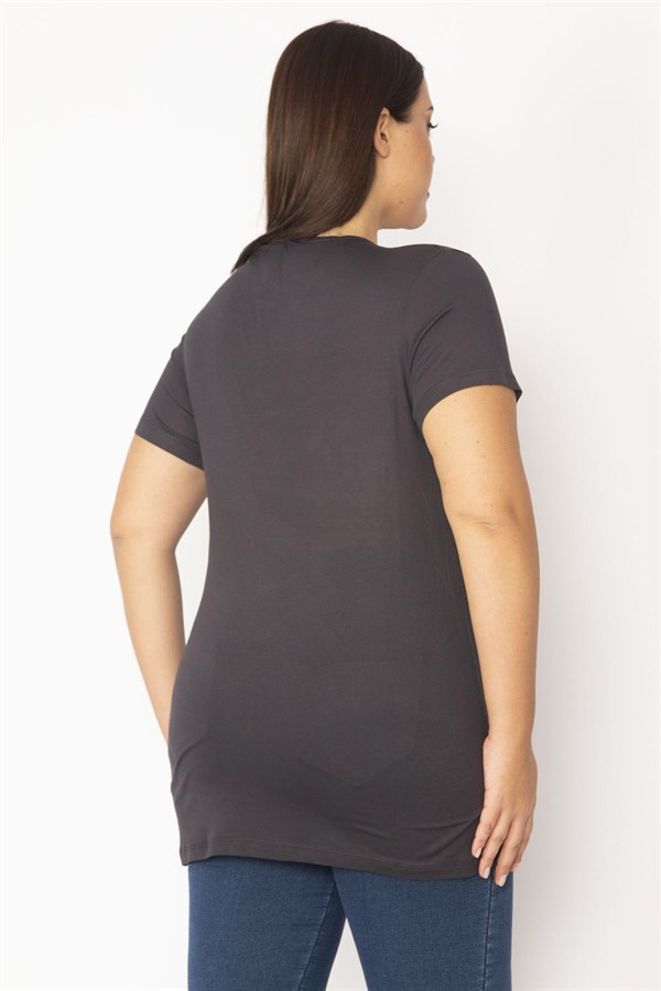 Kadın Füme Dijital Baskılı Bluz 65N28863