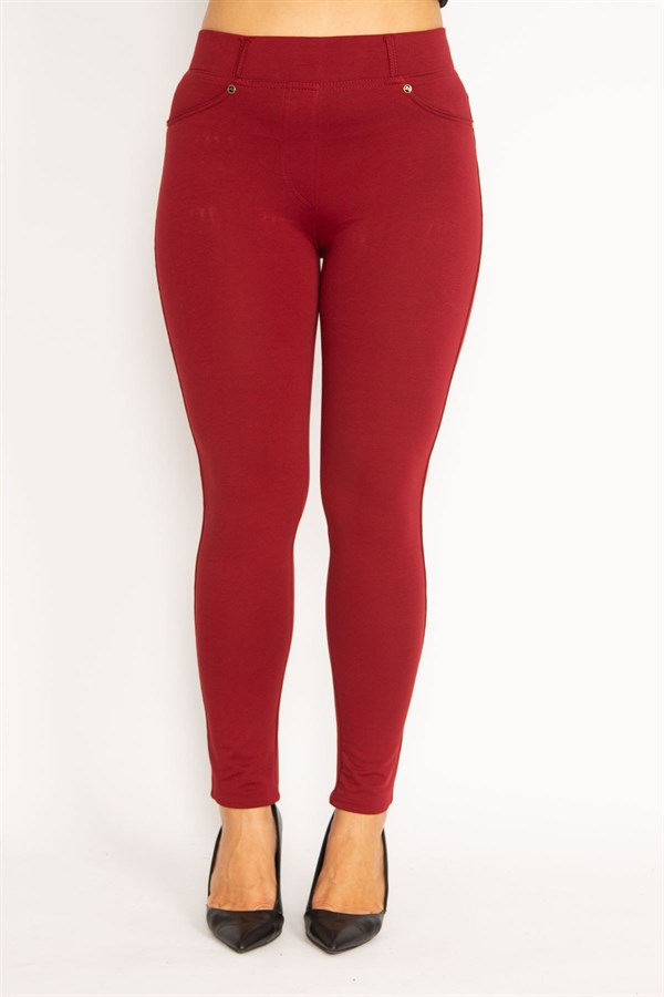 Kadın Antrasit Ön Süs Cep Ve Arka Cepli Tayt 65N34862