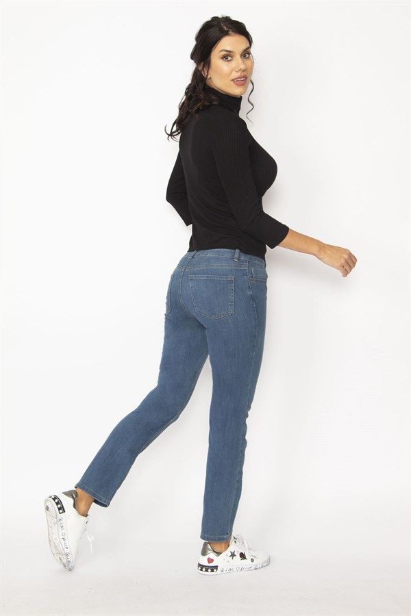 KADIN LACİVERT 5 CEP KOT PANTOLON