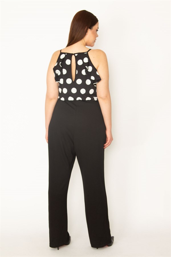 COMBINAISON ROBE NOIRE POUR FEMME, COL EN V, BRETELLES, MANCHES À VOLANTS, CEINTURE À LA TAILLE