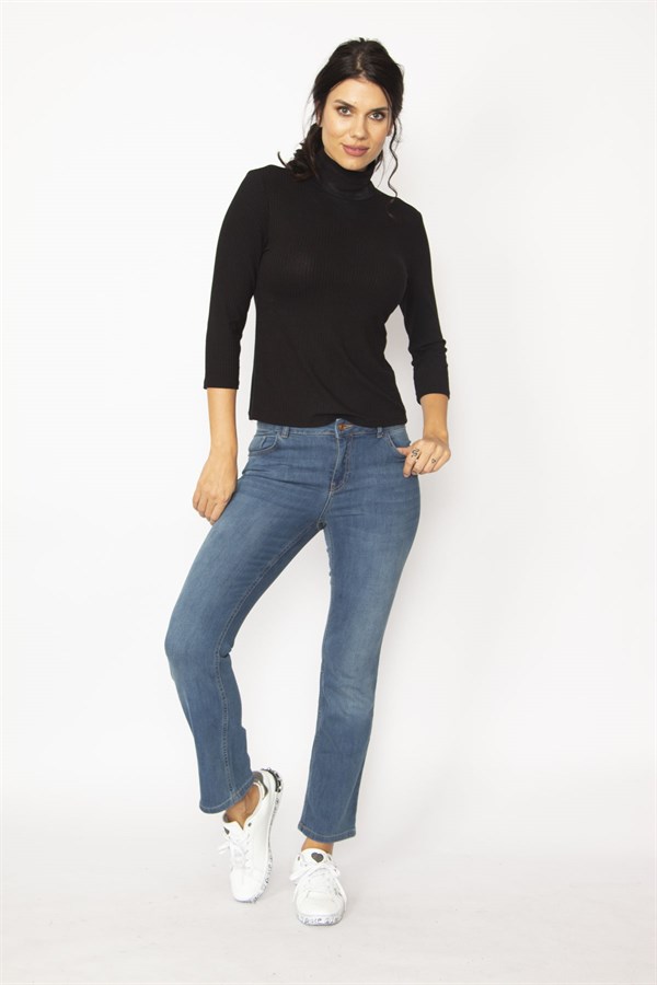 KADIN LACİVERT 5 CEP KOT PANTOLON