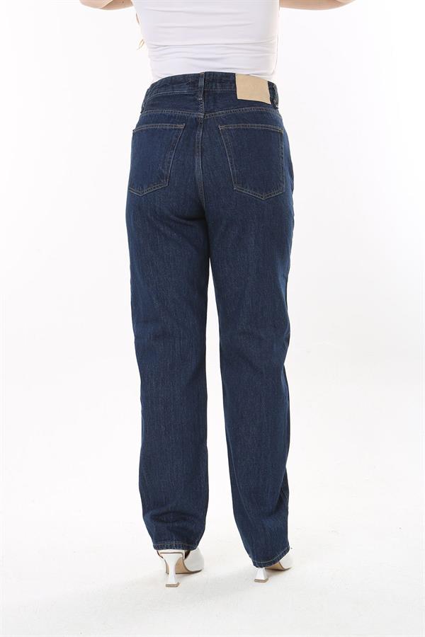 Kadın Büyük Beden Lacivert 5 Cepli Kot Pantolon 65N37848