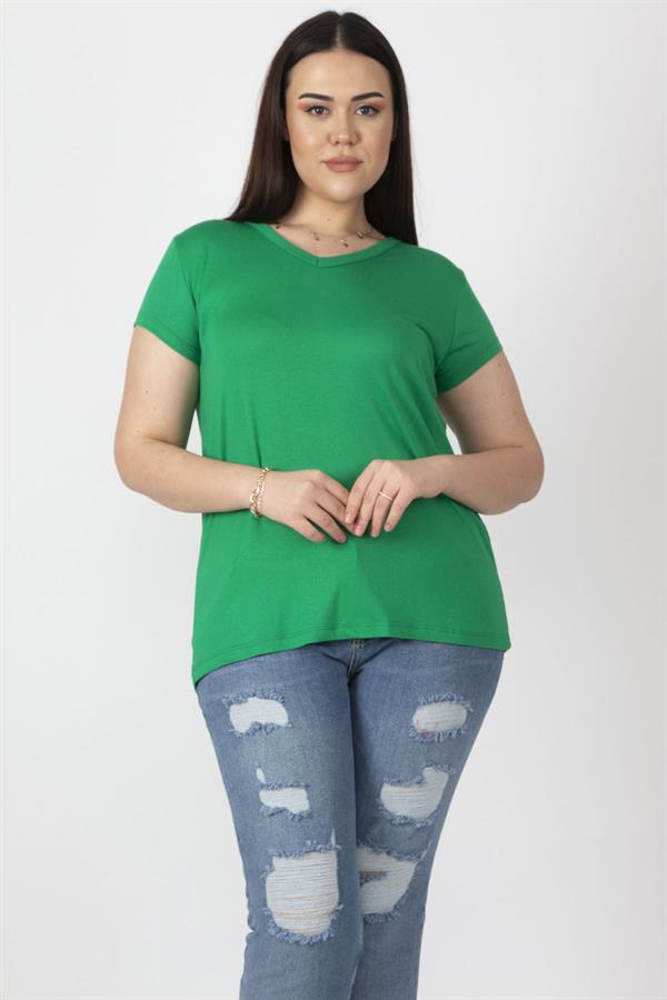 Women's White V-Neck Viscose Blouse 65N22538