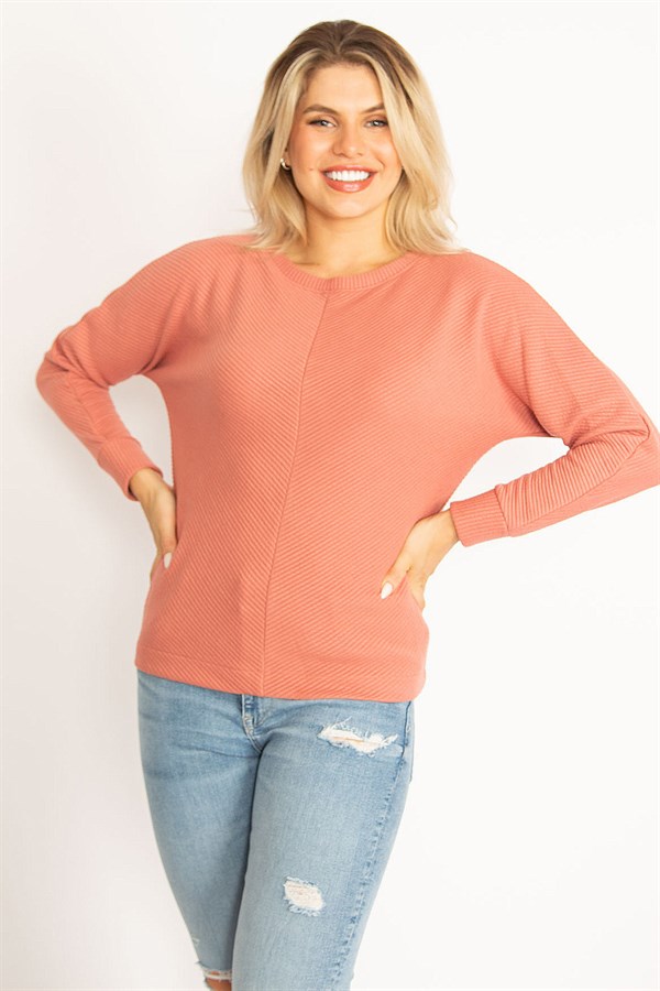 Women's Powder Self-Striped Sweater 65N34557