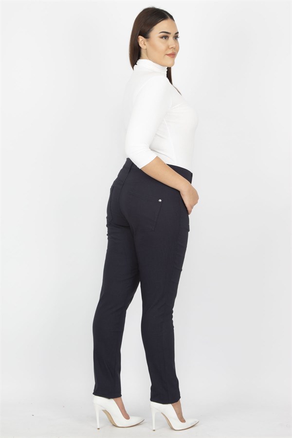 Kadın Bordo Fermuar Detaylı Pantolon 65N20932