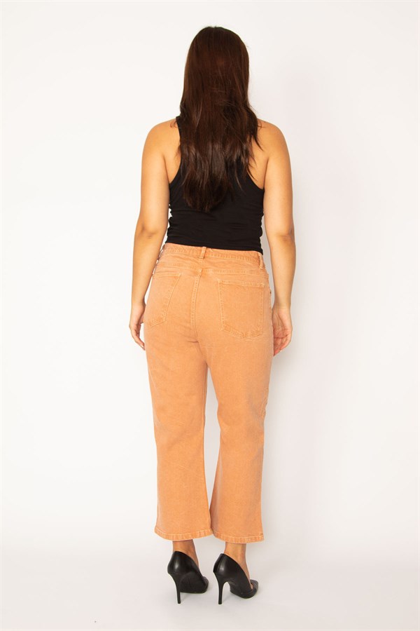 Kadın Oranj Bilek Boy 5 Cepli Kot Pantolon 65N34343